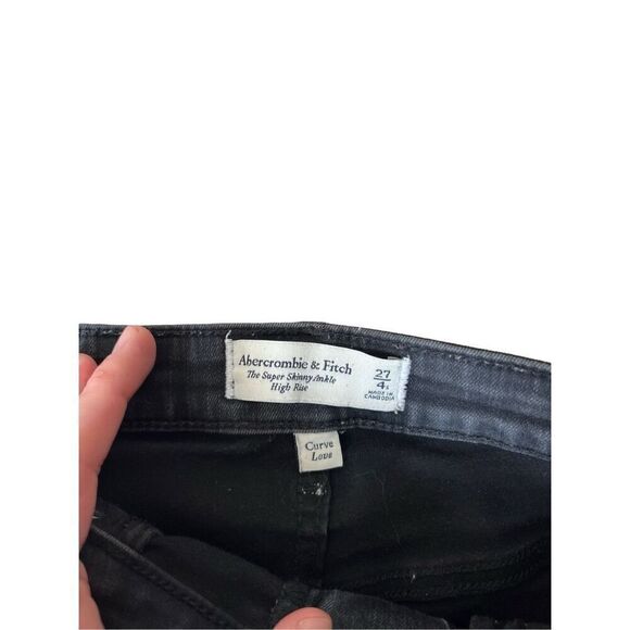 Abercrombie & Fitch The Super Skinny Ankle High Rise Jeans Curvy Love size 27 Bl - Picture 3 of 7